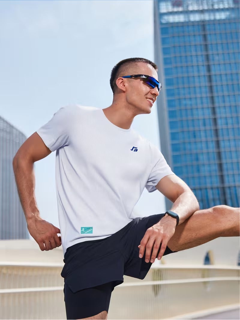 FEISUPAO Men's  Lightweight Running T-Shirt