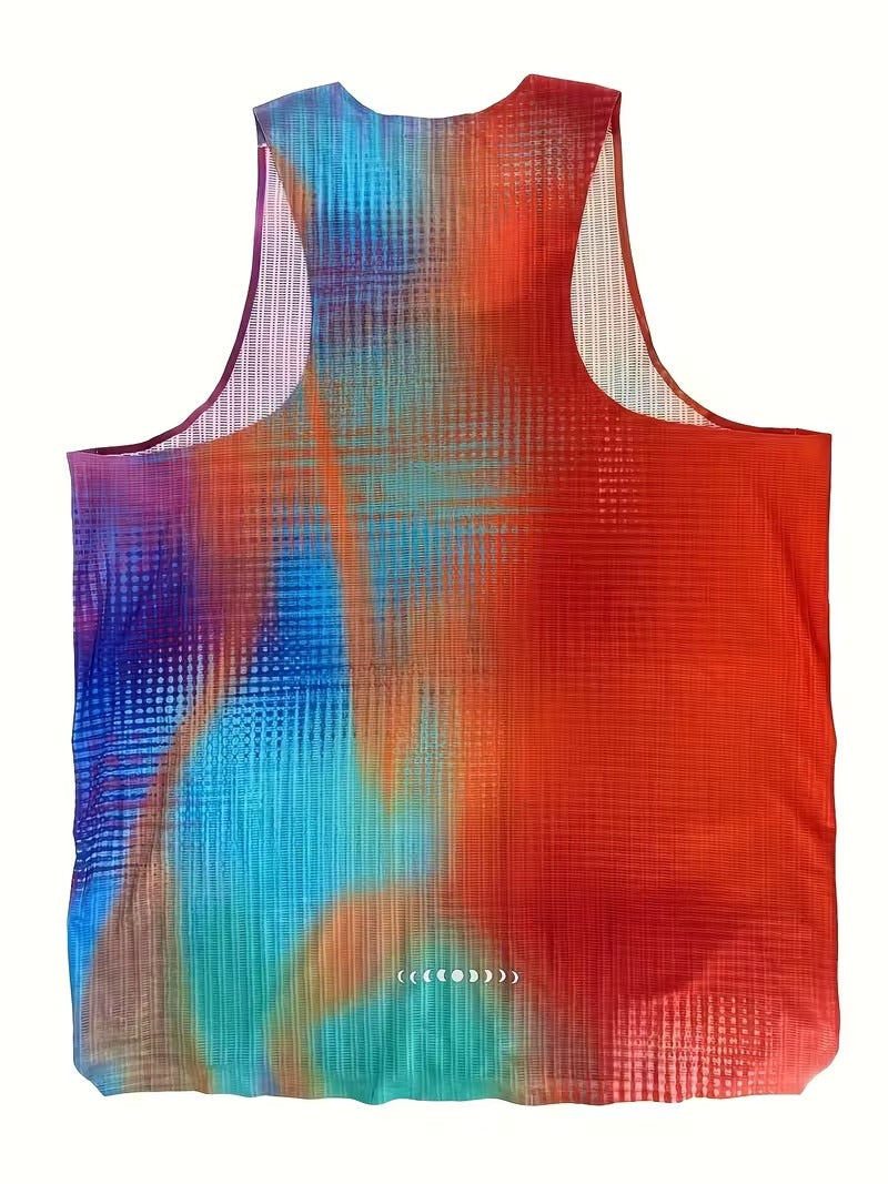 Men's Professional Marathon Running Sleeveless T-Shirt Colorful