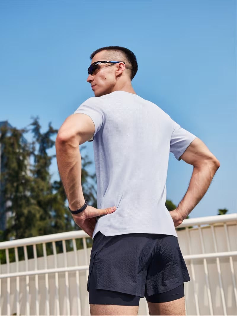 FEISUPAO Men's  Lightweight Running T-Shirt