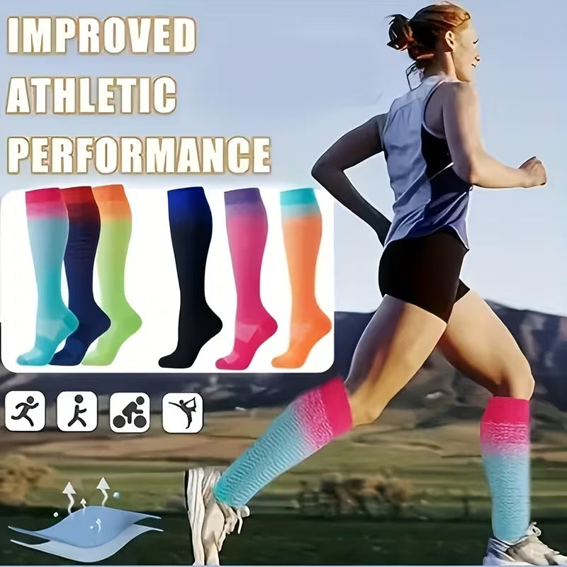 Colorful Lines Compression Socks