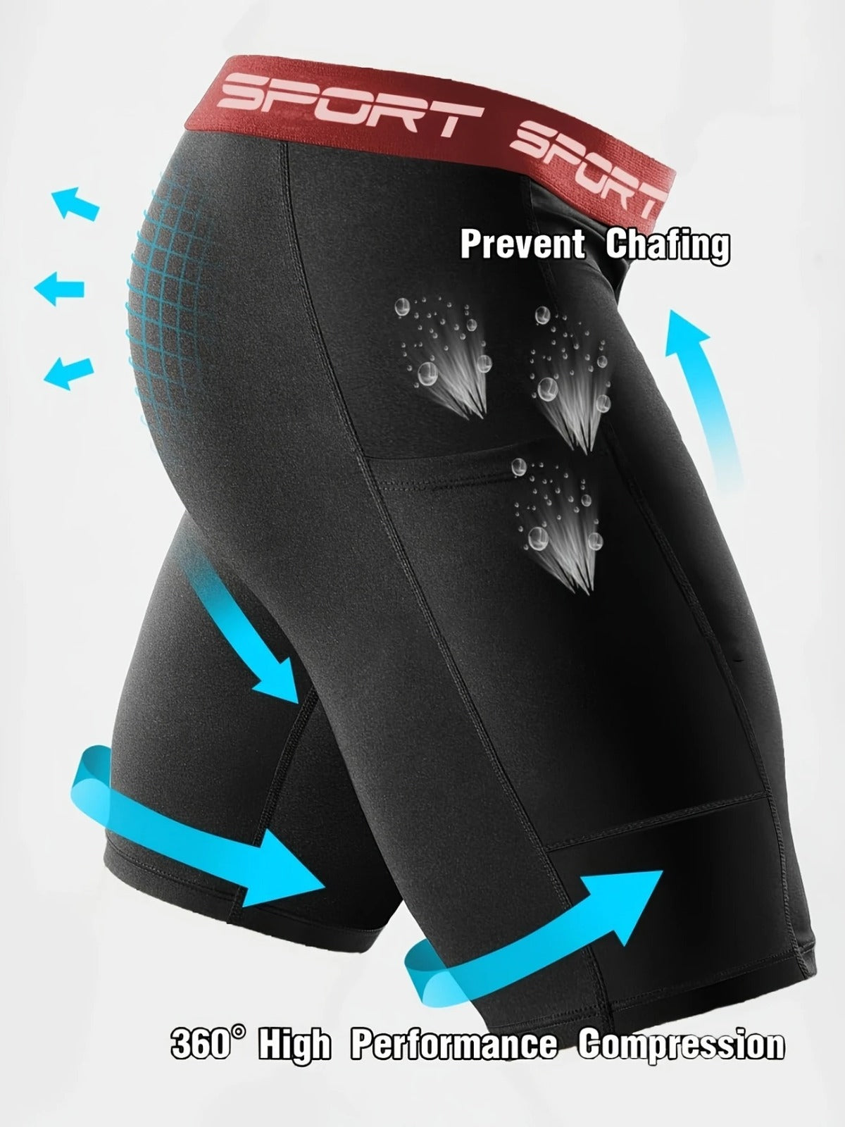 Men's Running Stretch Skinny Fit black