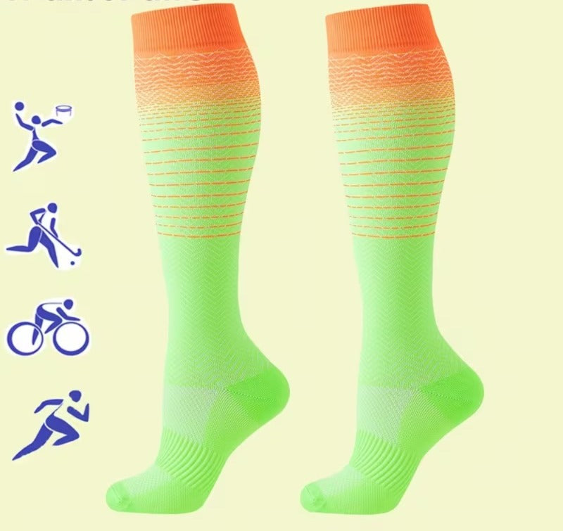 Colorful Lines Compression Socks