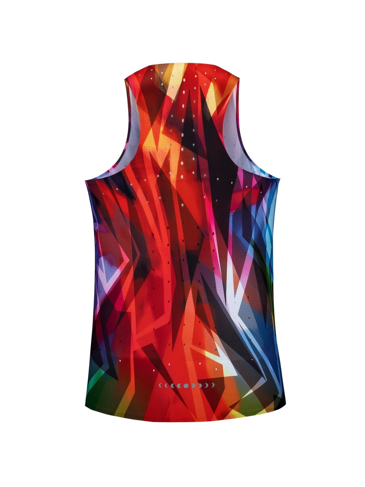 Men's Professional Marathon Running Sleeveless T-shirt Fire Color