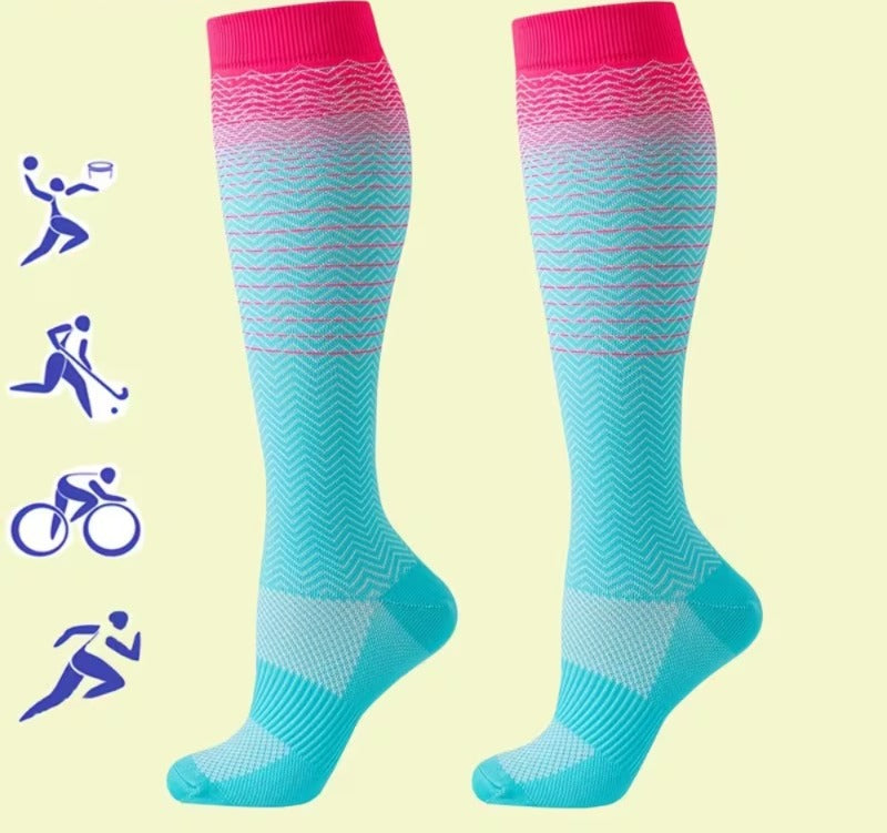 Colorful Lines Compression Socks