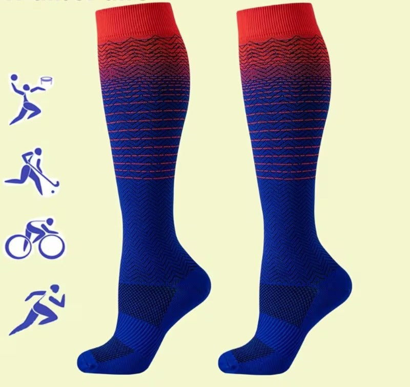 Colorful Lines Compression Socks