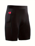 Men's Compression Running Shorts with pockets black