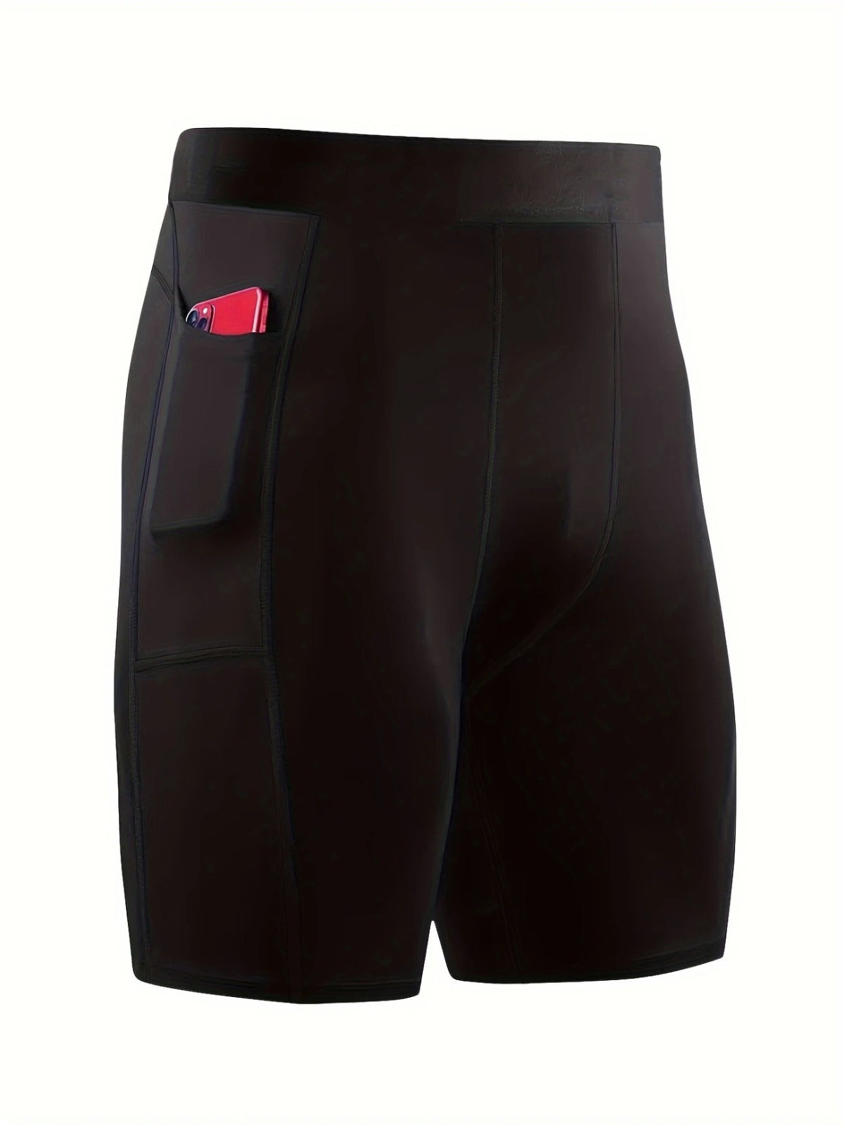 Men's Compression Running Shorts with pockets black