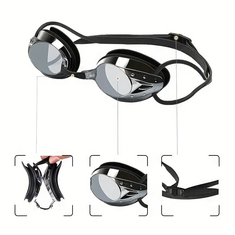 Swimming Goggles Black Gray