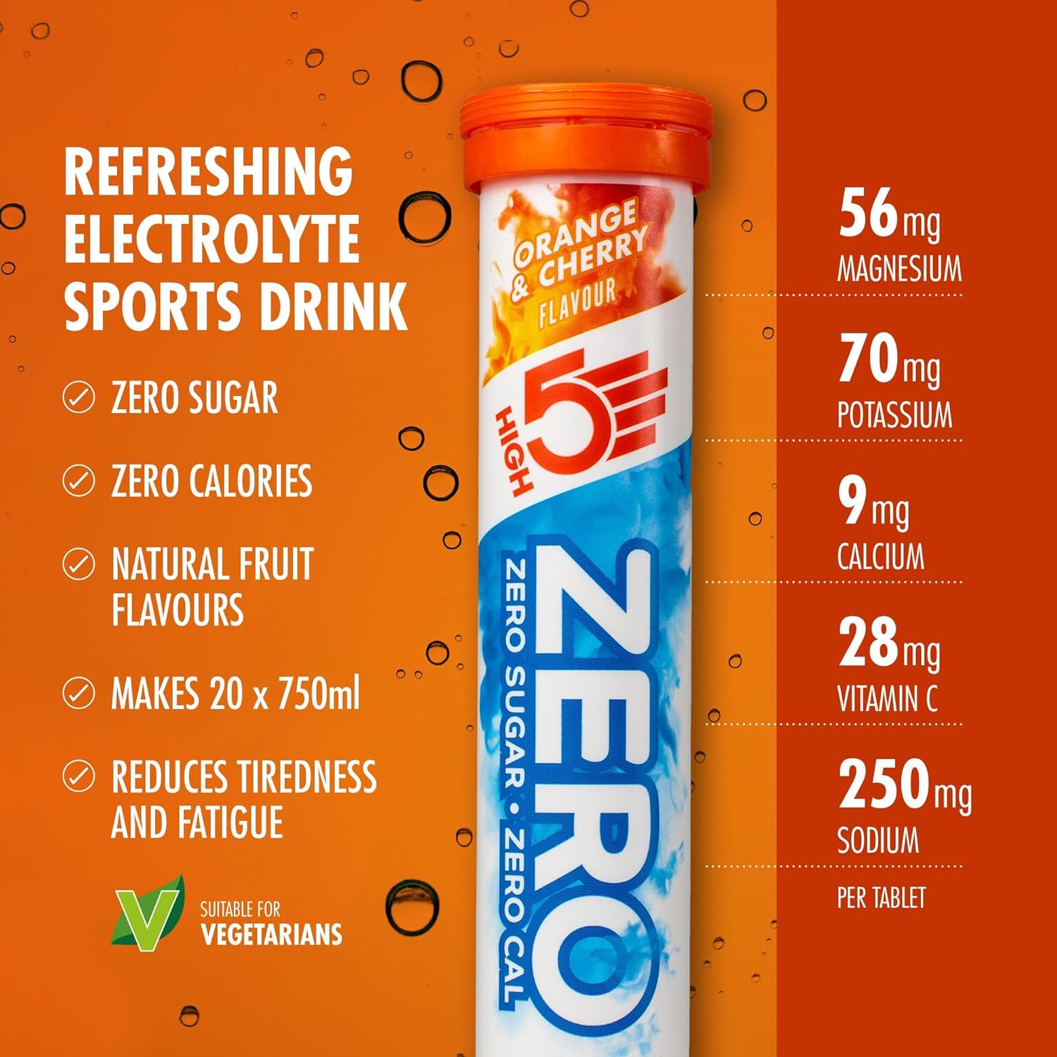 High5 Zero electrolytes Tables