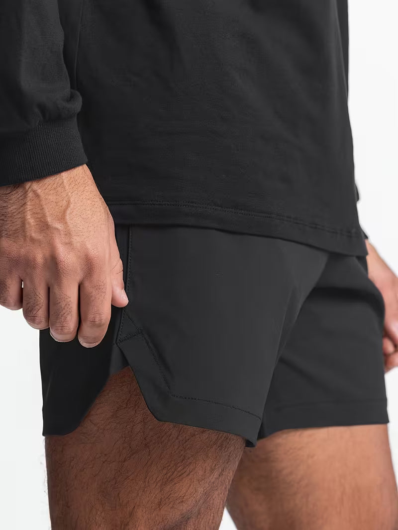 Quick-Dry Multi-Pocket Running Shorts
