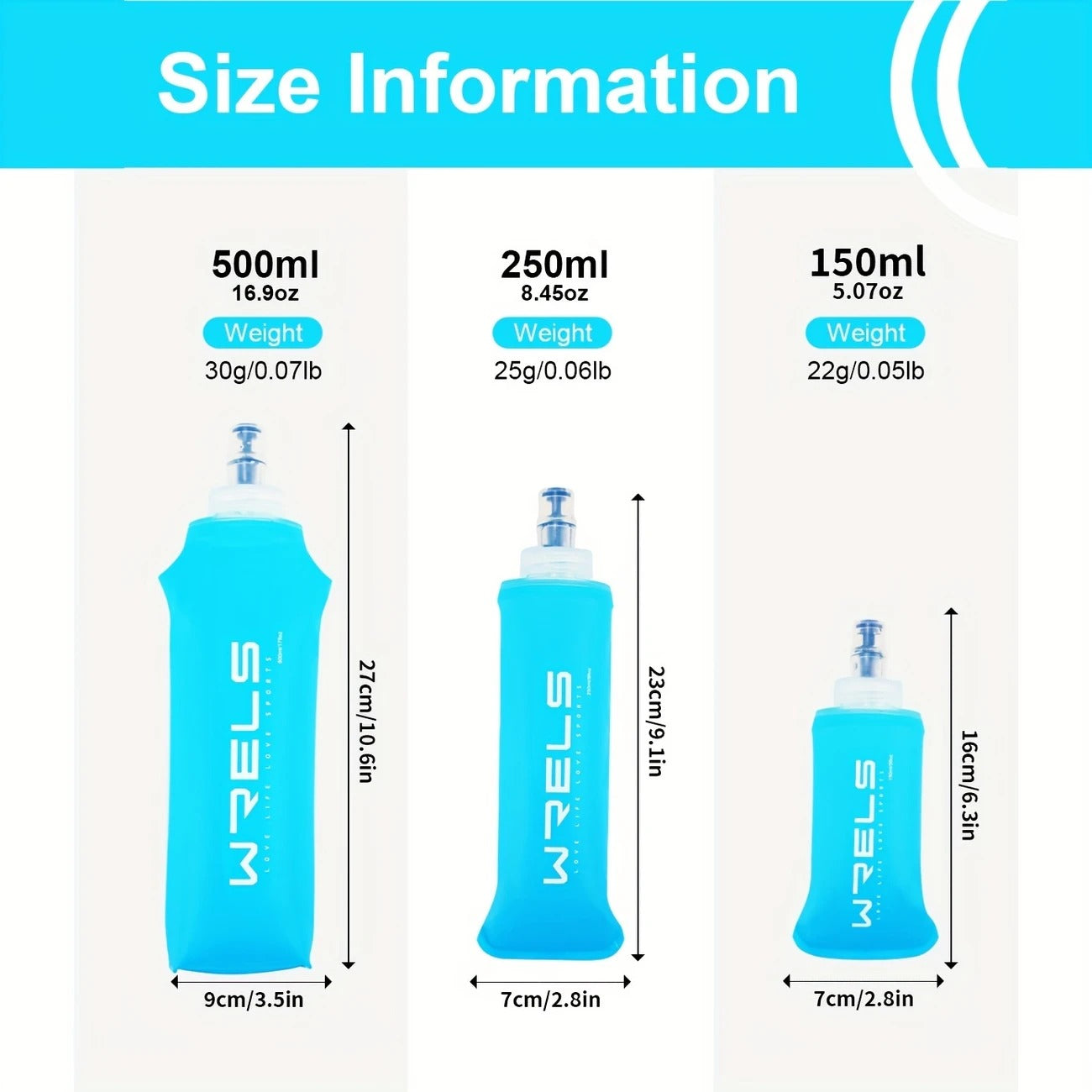 Running Soft Flask Light Blue 250-500 ML