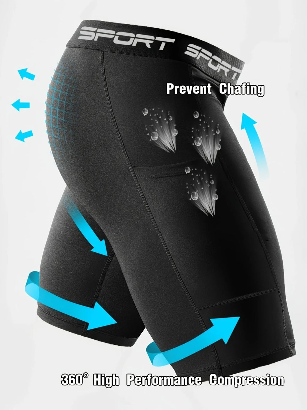 Men's Running Stretch Skinny Fit black