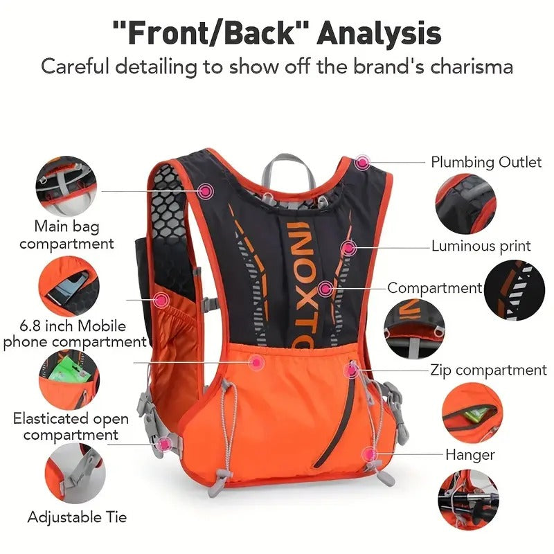 Running Vest Orange Black