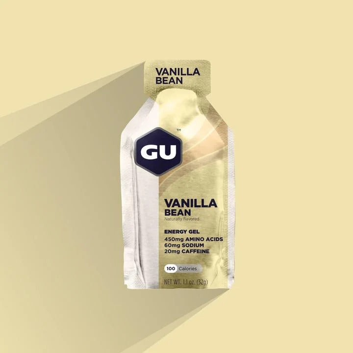 GU Energy Gel - Espresso - Mandarin orange - Tri berry  birthday cake - lemon - caramel macchiato Vanilla - Watermelon  - strawberry banana