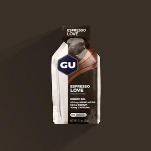 GU Energy Gel - Espresso - Mandarin orange - Tri berry  birthday cake - lemon - caramel macchiato Vanilla - Watermelon  - strawberry banana